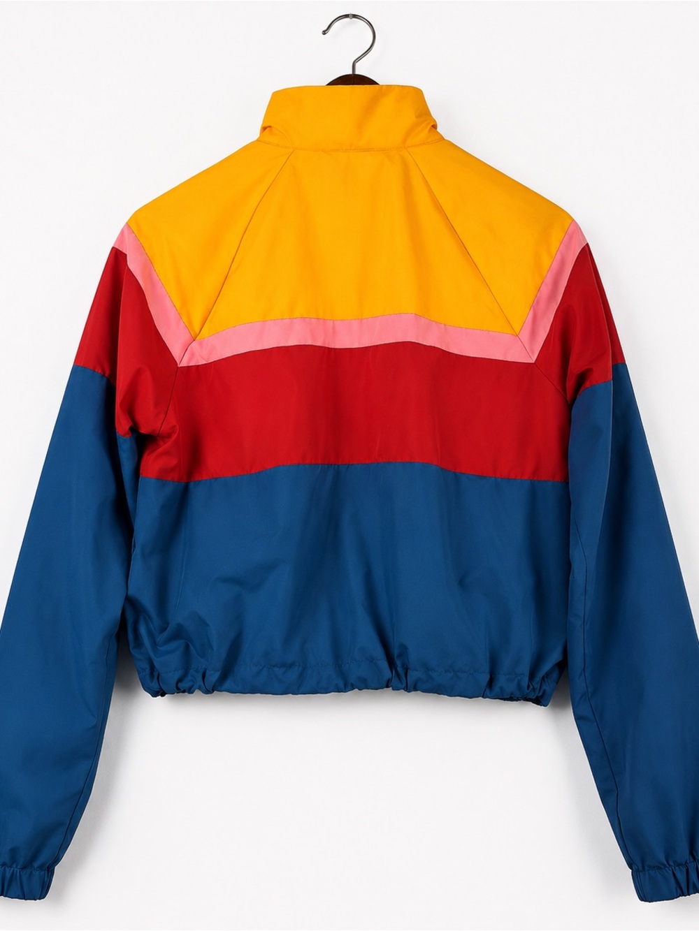 Vans Colorblock Full Zip Windbreaker Jacket XS Pink Blue Yellow - Picture 9 of 9